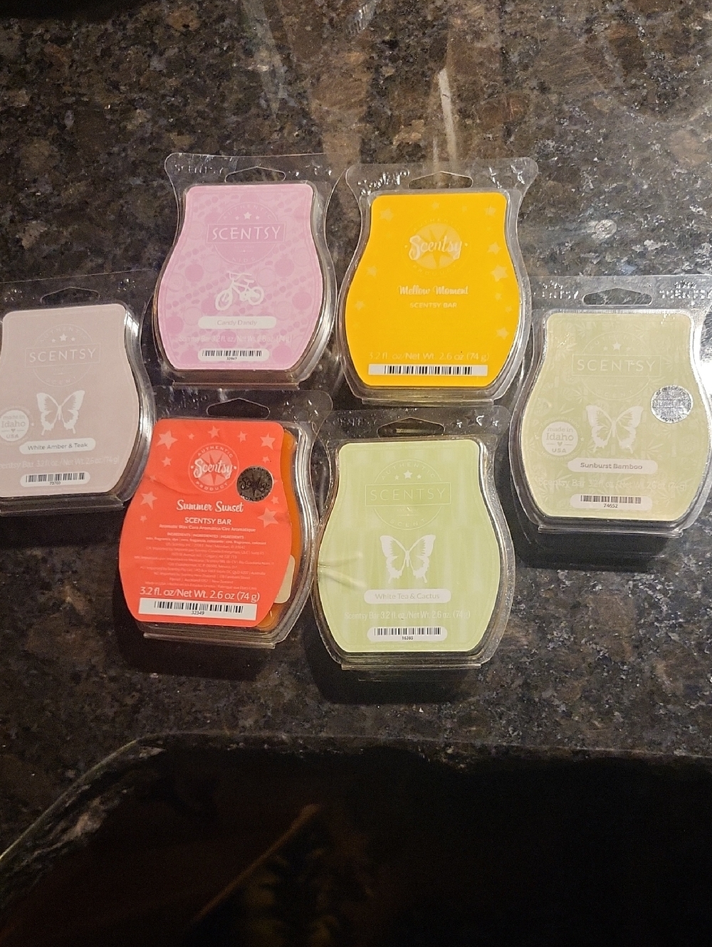 Scentsy Wax Bars Bundle-6 Lot / 3.2 fl.oz Each